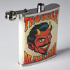 Trouble Maker Stainless Steel 8 oz Liquor Flask
